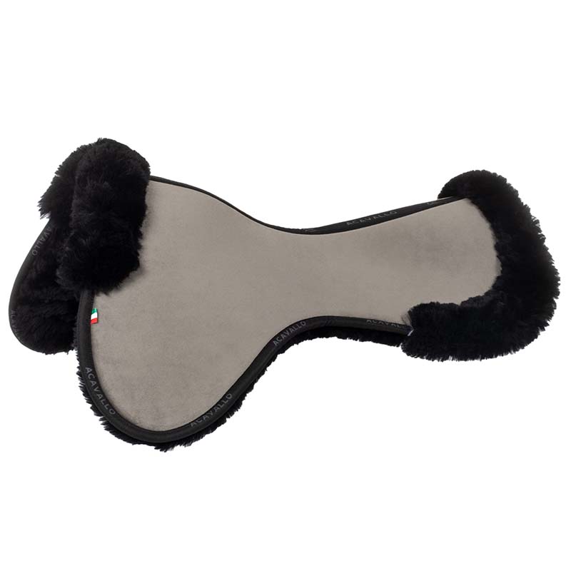Memory foam acavallo half pad with sheepskin