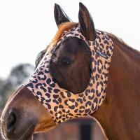 LYCRA PATTERNED FLY MASK WITH EARNET - 0429