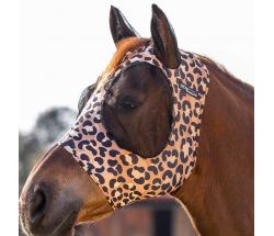 LYCRA PATTERNED FLY MASK WITH EARNET - 0429