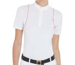 WOMAN COMPETITION POLO WITH BUTTONS SHORT SLEEVE EQUESTRO - 9745