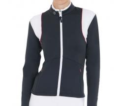 WOMAN SWEATSHIRT EQUESTRO WITH ZIPPER AND POCKETS TECHNICAL FABRIC - 9746