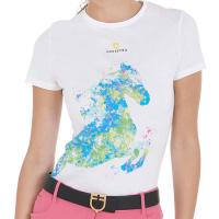 LADIES T-SHIRT EQUESTRO CASUAL ABSTRACT PRINT - 9747