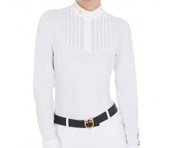 LADIES COMPETITION POLO EQUESTRO LONG SLEEVE WITH PLISSÉ - 9854