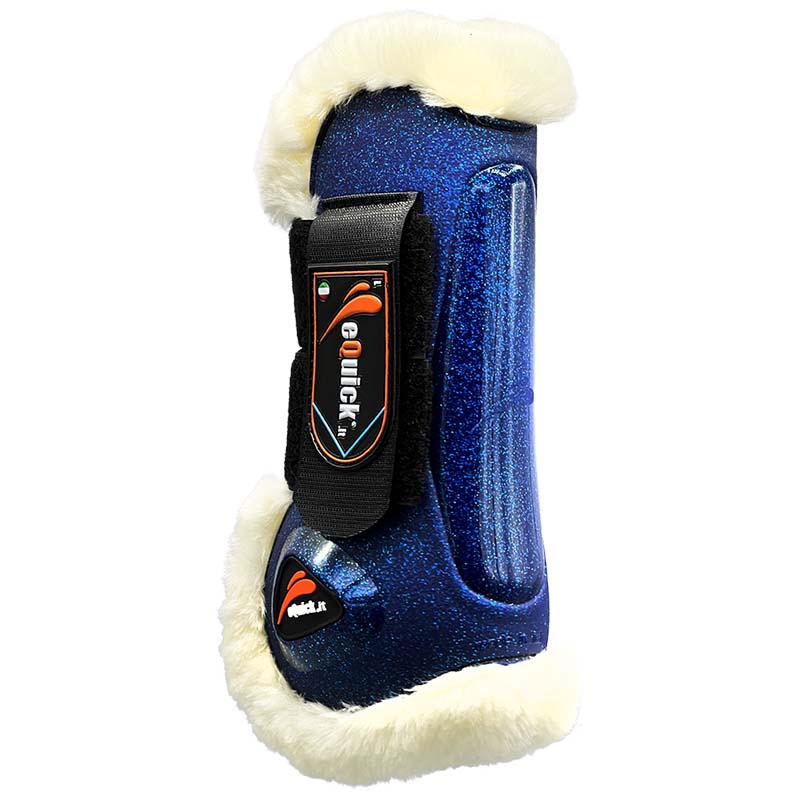Equick tendon boots elight front glitter in synthetic wool