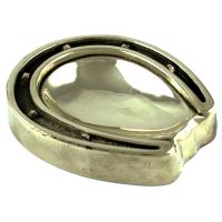 HORSESHOE SHAPED BRASS ASHTRAY