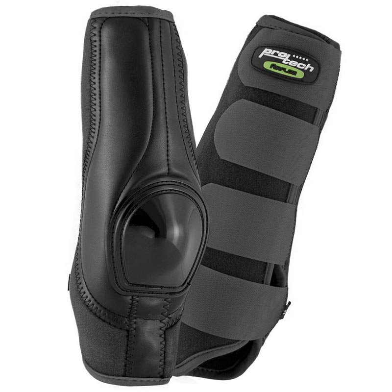 Dynamic skid boots in neoprene rear western protections