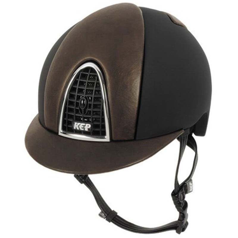 Kep italia helmet model cromo t with brown leather