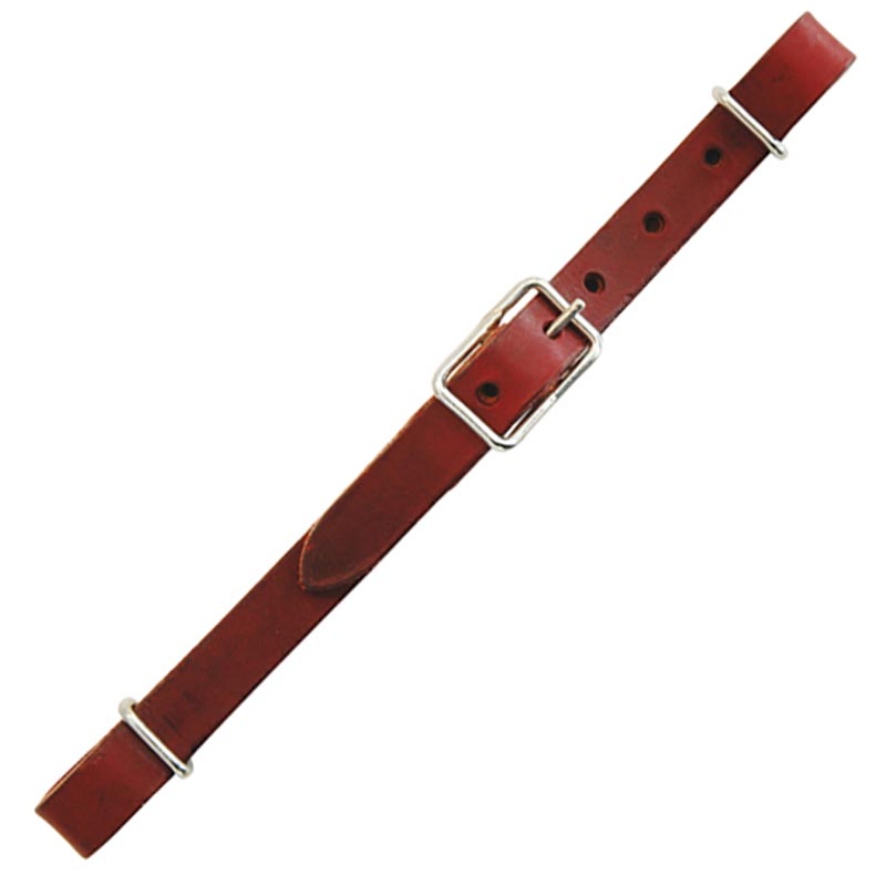Adjustable leather curb strap