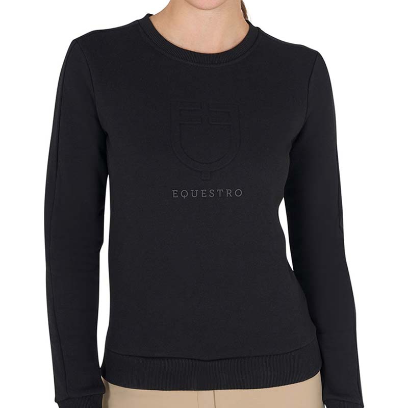 Roundnecked sweatshirt equestro for woman