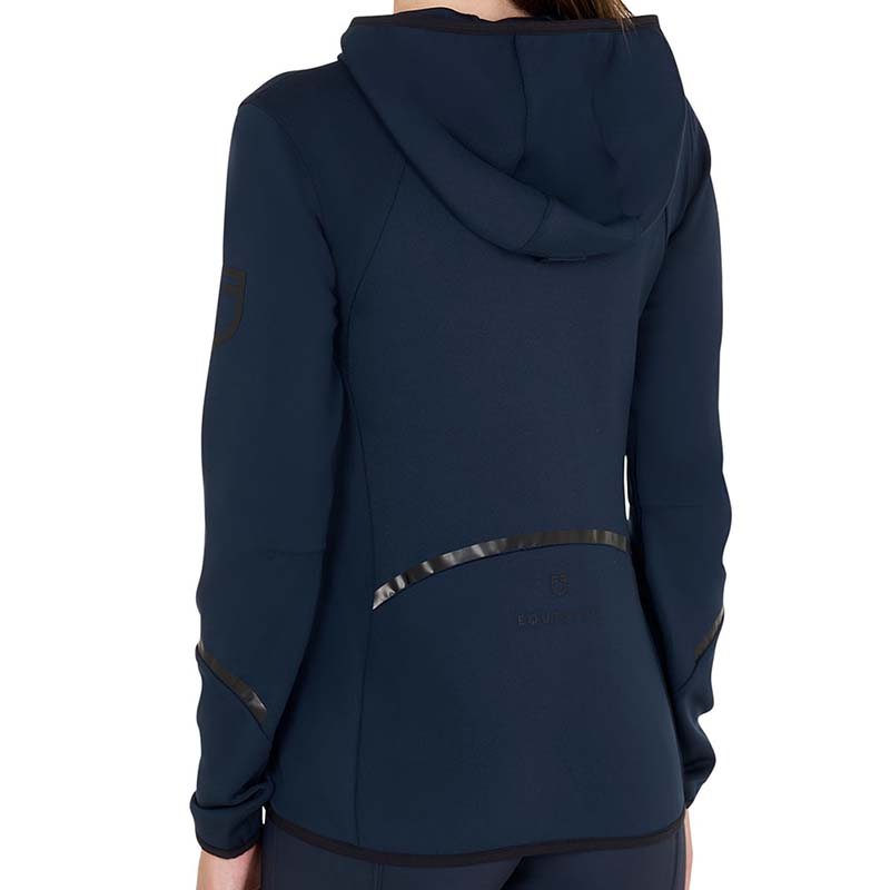 Equestro women's training hoodie in technical jersey - 9883