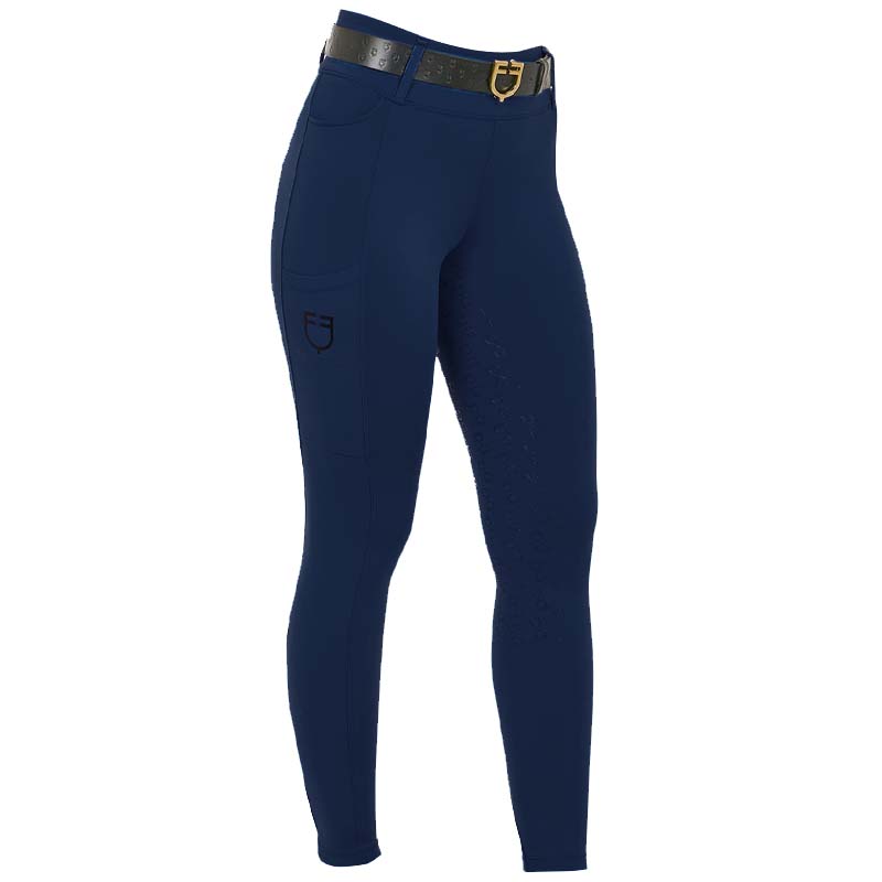 Equestro Women’s Riding Leggings w/Full-Grip, High waist, Belt loops