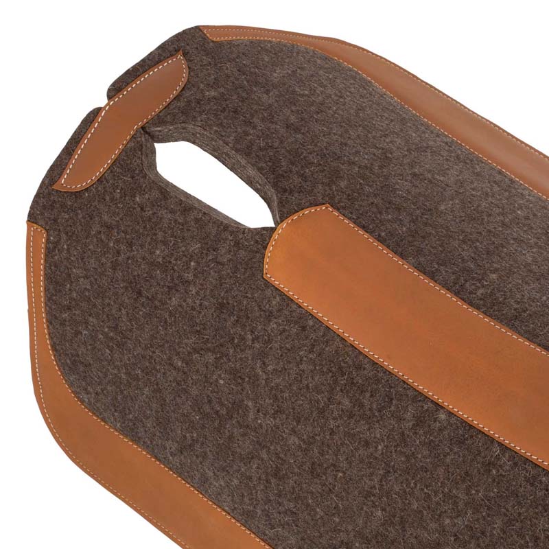 Pool’s Western Saddle pad in felt w/leather - 5073