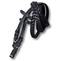 REINS IN ENGLISH LEATHER BRAIDED