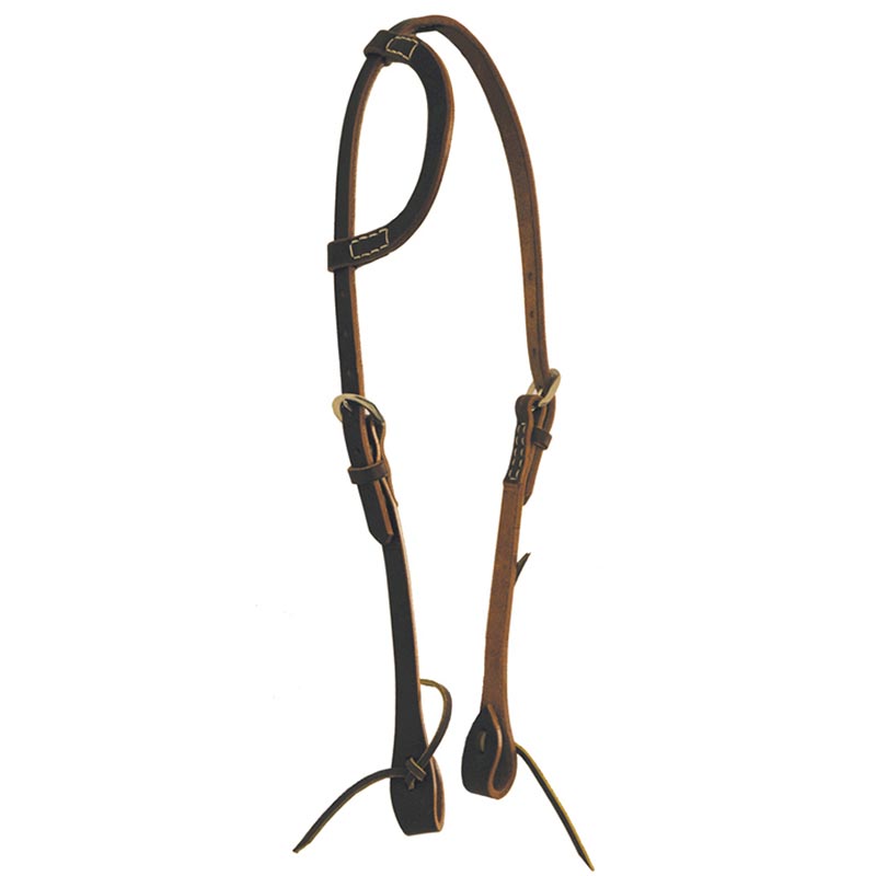 Lakota western two-ear smooth leather headstall
