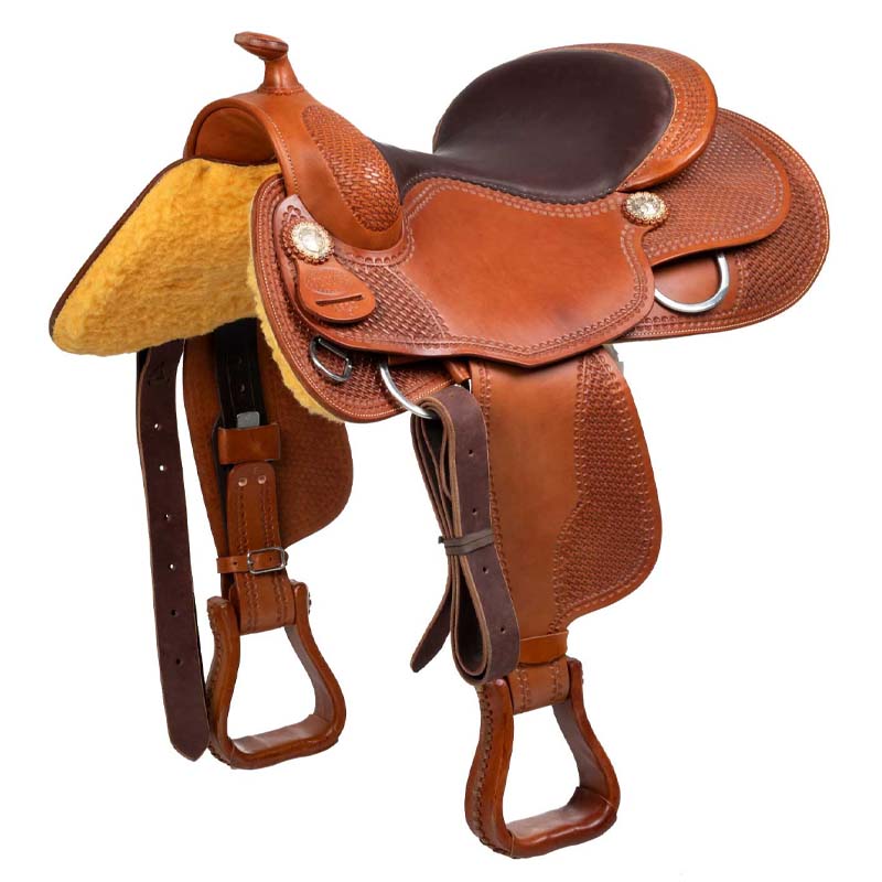 Western Reining Saddle Pool’s Classic Basket Tooling 1820 - 4942