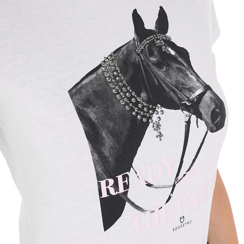 Equestro women's t-shirt w/print Ready to the Party - 9868
