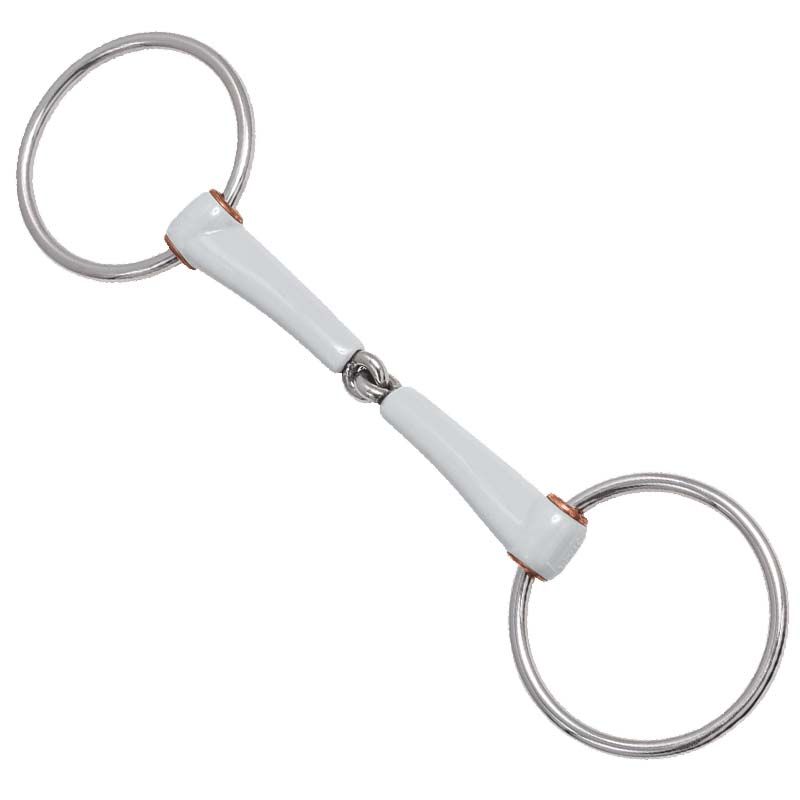 Beris loose ring snaffle single joint large 7.5 cm rings