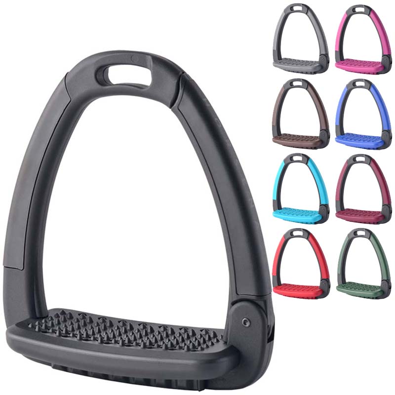 Safety stirrups horsena swap stirrup with colored cover