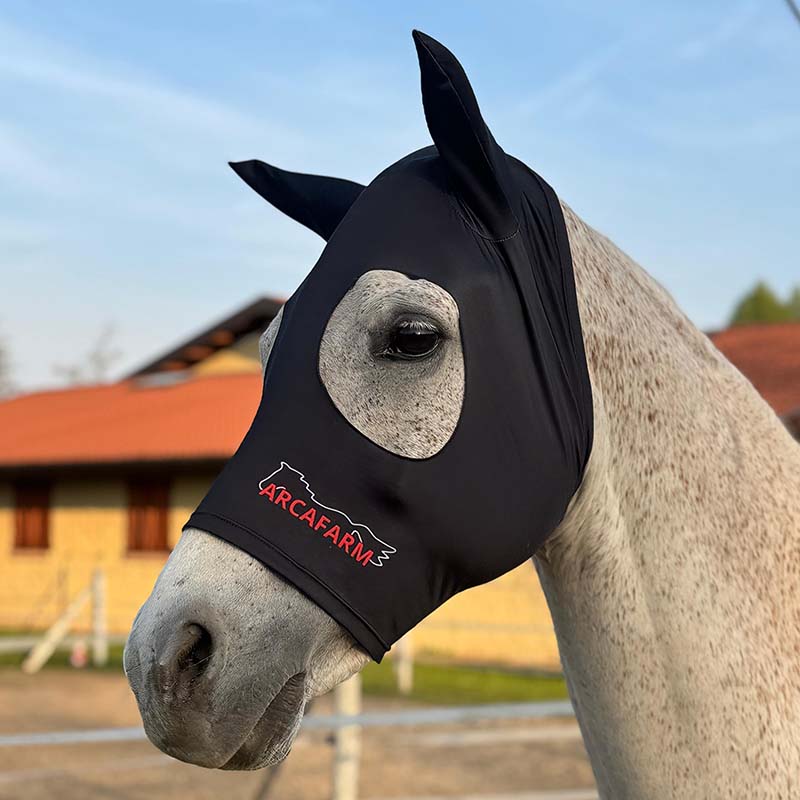 Arcafarm lycra horse fly mask with ear covers - 0680
