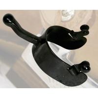 BRUSHED IRON WESTERN SPURS WITH LONG LEG