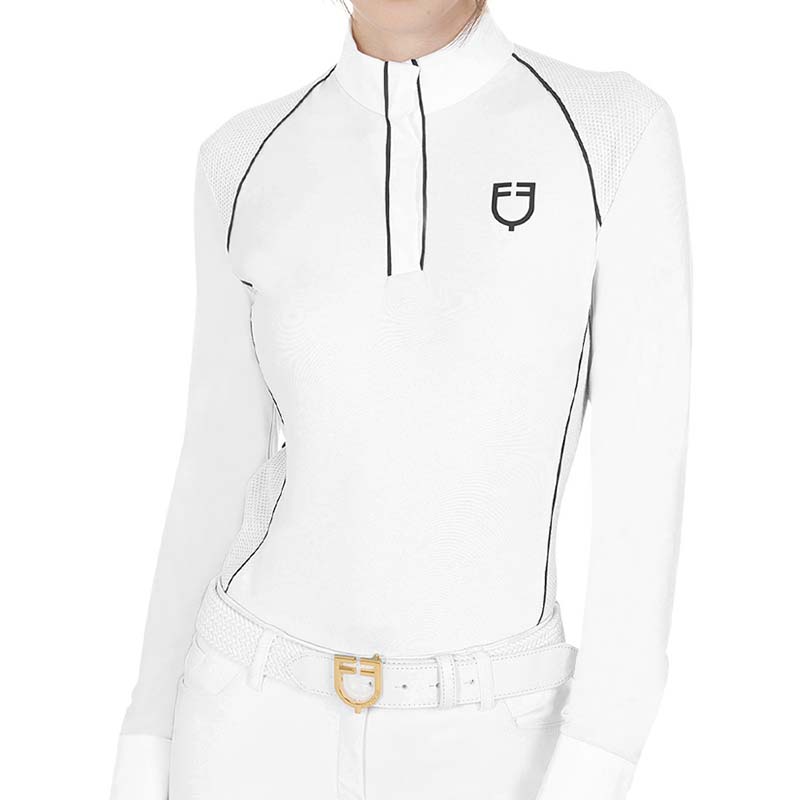 Competition polo shirt equestro long sleeve woman