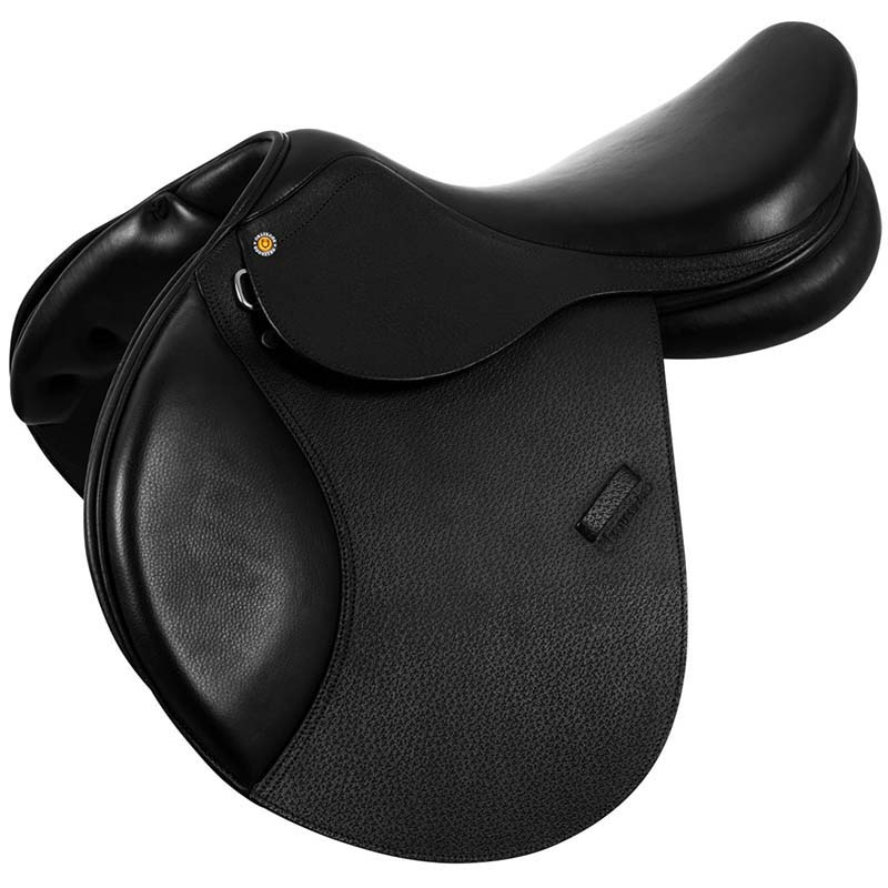 Equestro jumping saddle in embossed leather