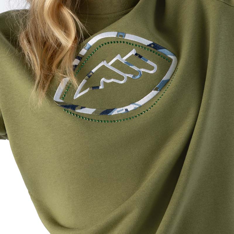 Women crewneck Sweatshirt Equiline EBEN - lightweight cotton - 9759