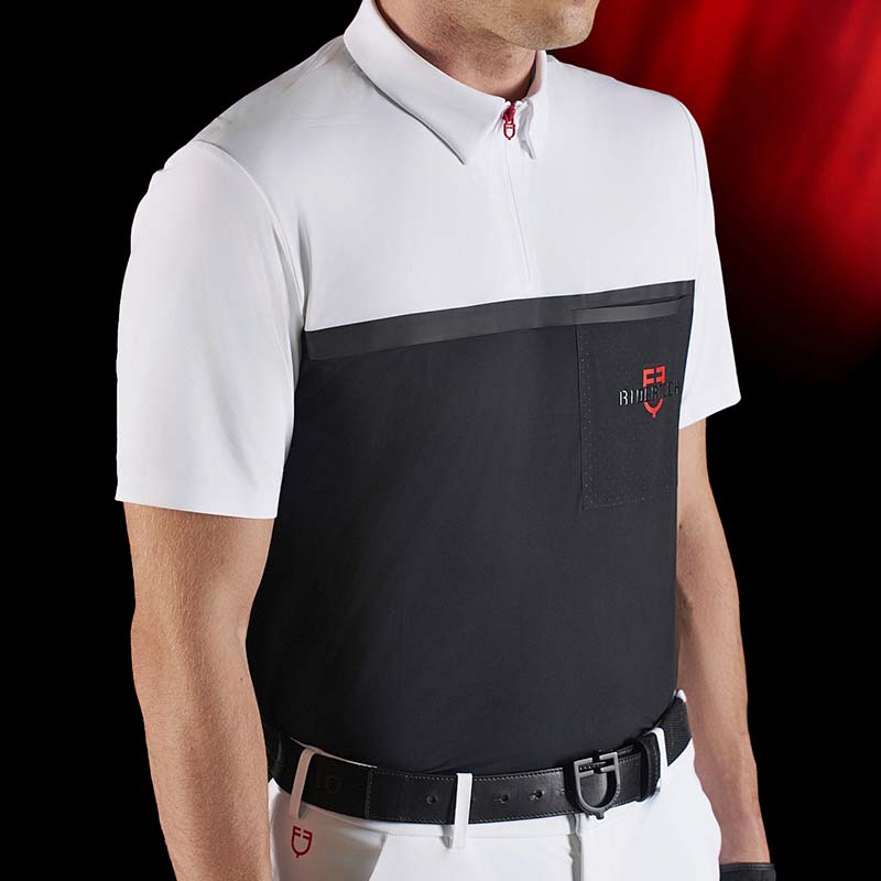 Equestro ridertechnology men competition polo with zip - 9951