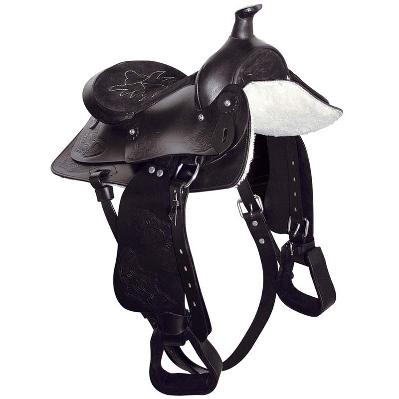 Leather Western Saddle for Children and Ponies, 13’’ Size - 4958