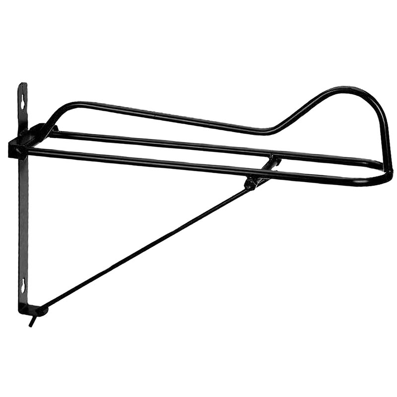 Wall folding saddle rack for western saddle