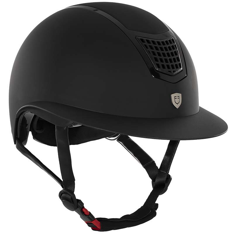 Equestro eclipse plain matt wide viser riding helmet