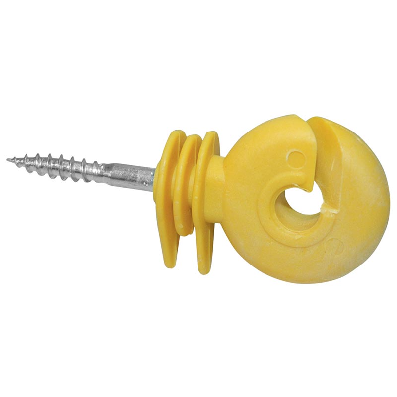 Yellow screw insulator for thread/wire/bands 25 pieces