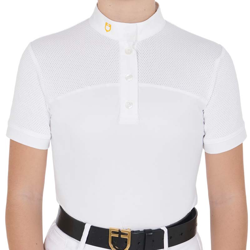 Equestro competition polo shirt short sleeved for girls