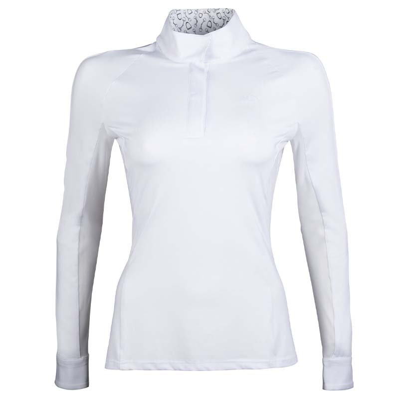 HKM Long Sleeve Competition Polo Shirt for women - HUNTER - 2246