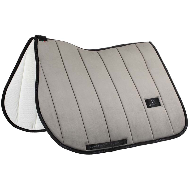 Jumping saddle pad equestro velvet in technical fabric