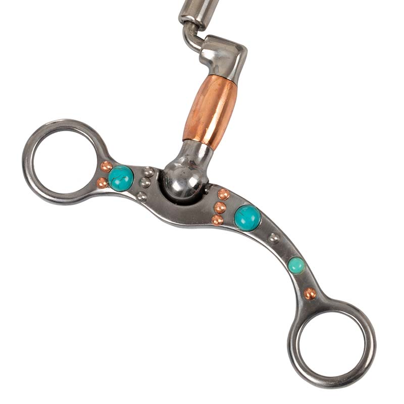 Pool's correctional western bit in iron and copper 12.5 cm - 4640