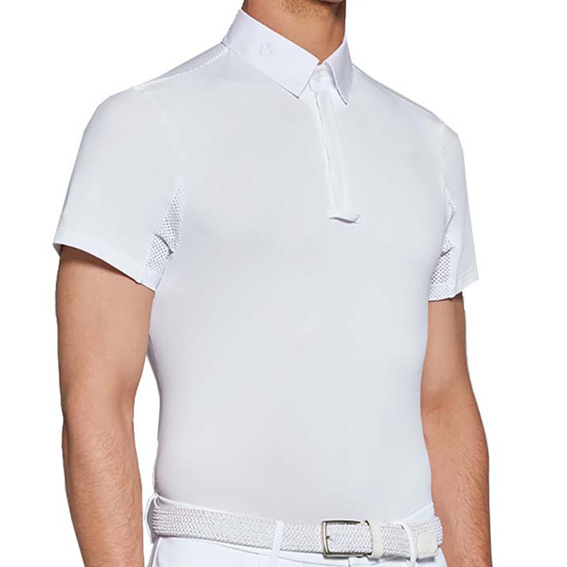 Cavalleria toscana competition polo shirt in technical piquet fabric for men