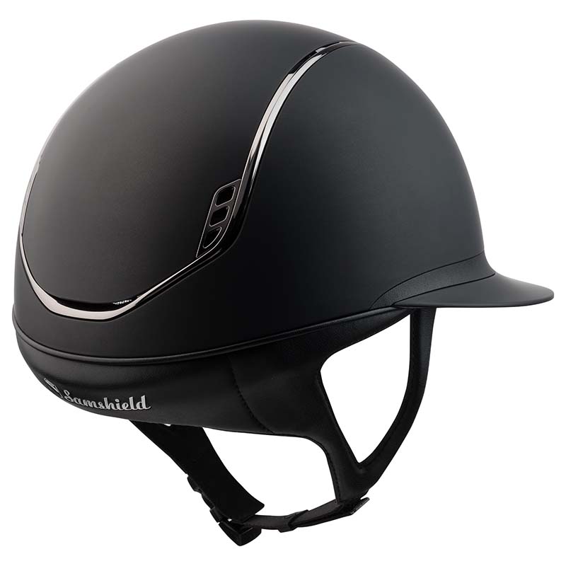 Samshield miss shield 2.0 shadowmatt helmet with chrome blason - 3264