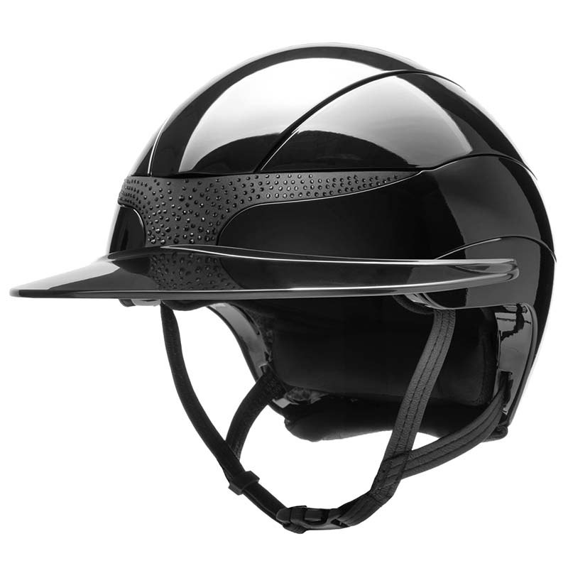 Equiline XANTO Riding Helmet with Crystal front insert - Wide visor - 3303