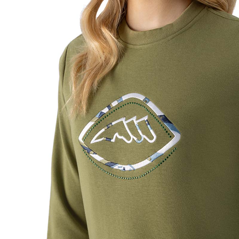 Women crewneck Sweatshirt Equiline EBEN - lightweight cotton - 9759