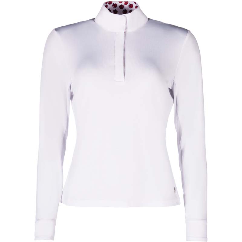 HKM Long Sleeve Competition Polo Shirt for women - HUNTER - 2246