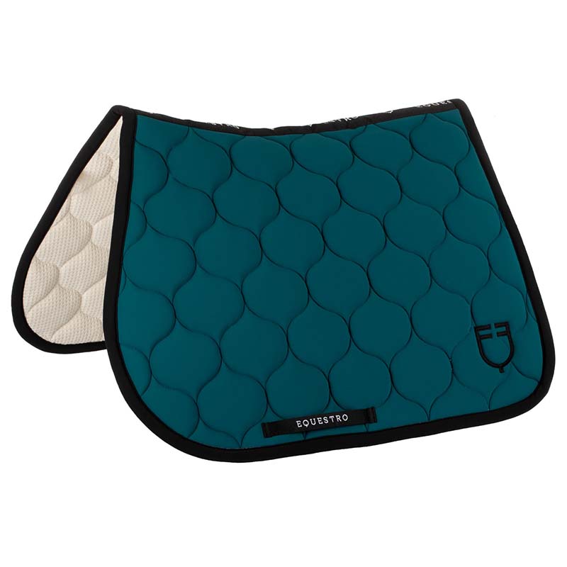 Equestro quilted jumping saddle pad Black Line Edition - 3626