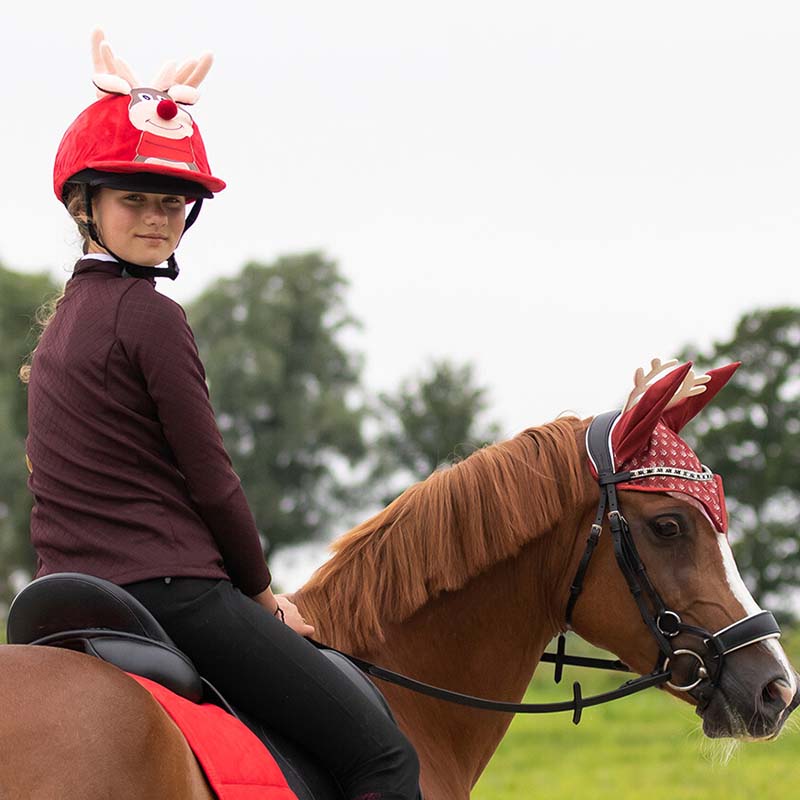 Christmas reindeer helmet cover for riders - 9313