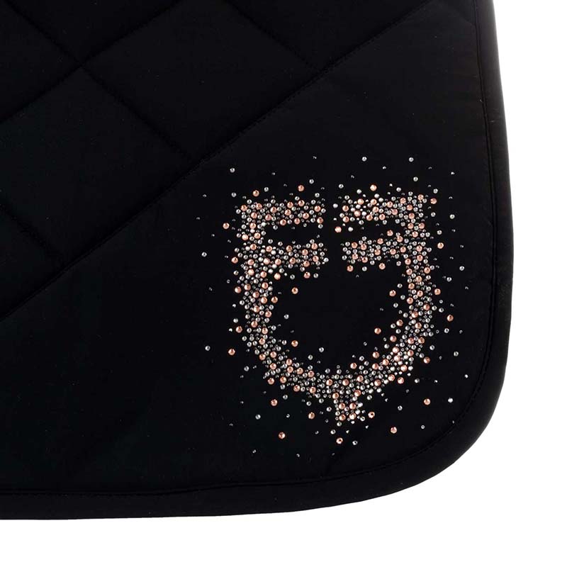 Equestro jumping saddle pad with crystal logo - 2959