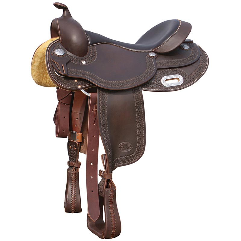 Western pool's round skirt full contact saddle