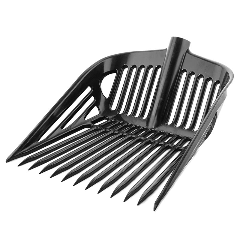 Manure fork in ultra shock resistant abs plastic with basket