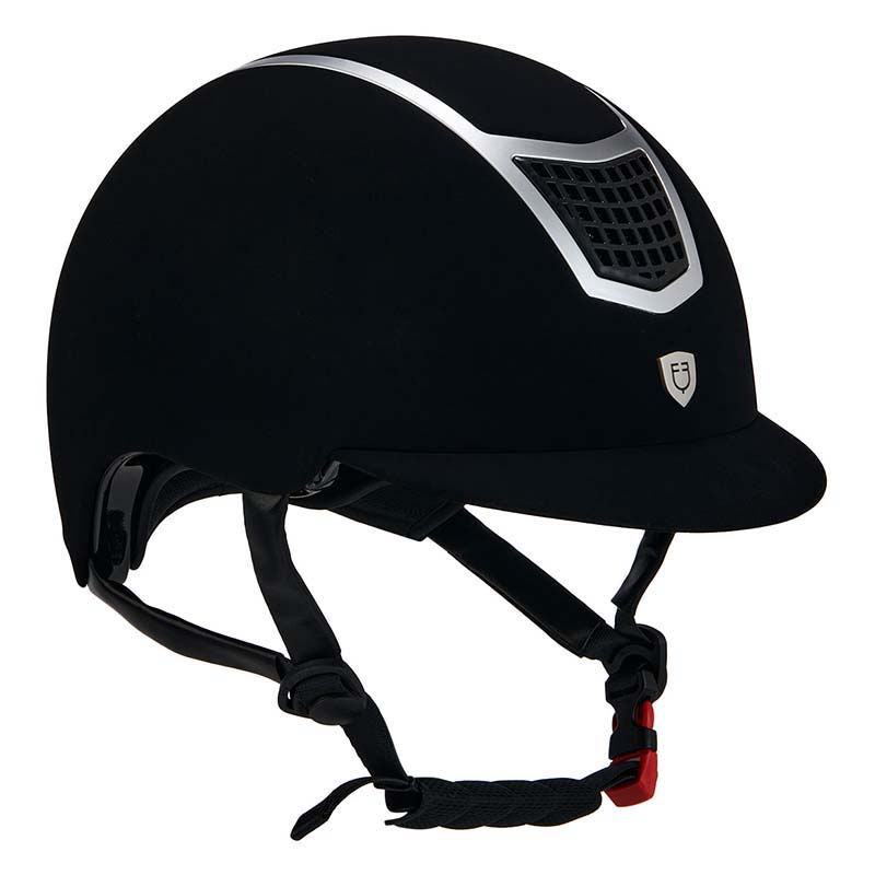 Equestro eclipse plain velvet helmet
