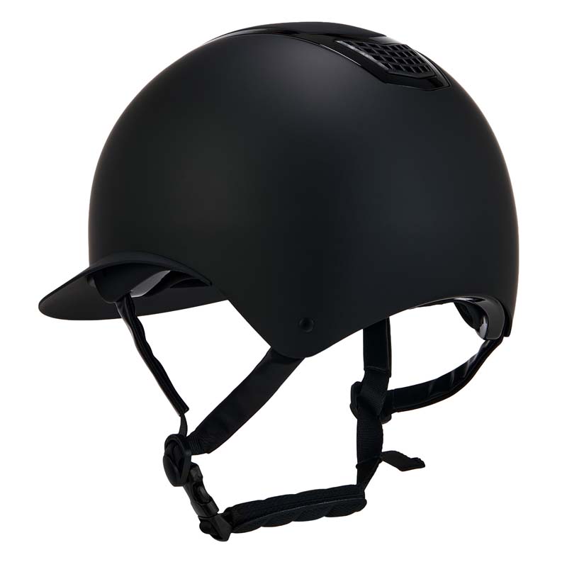 Equestro eclipse plain matt wide viser riding helmet - 2101