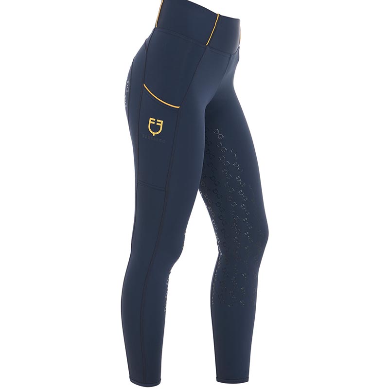 Ladies leggings equestro grip full seat high waist - 3577