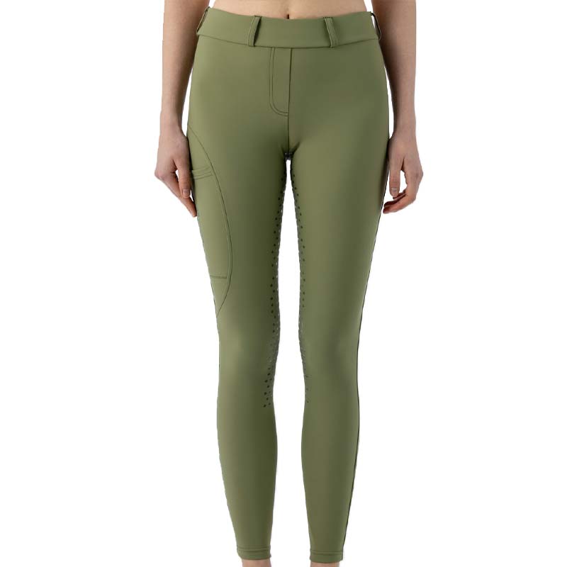 Women high-waist riding leggings equiline ednaf - full grip